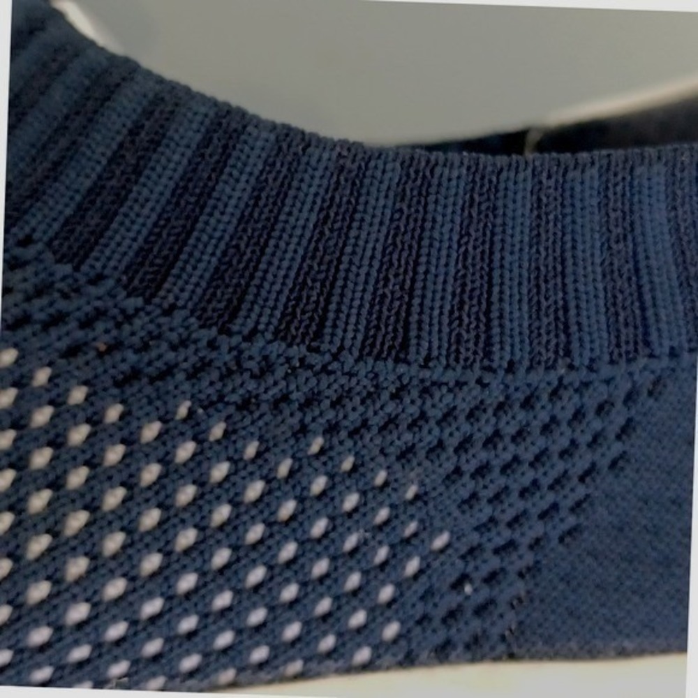 Michael‎ Kors Skyler Navy Blue Knit Lace Up Sneakers Womens Size 9.5M HL17D - Picture 9 of 10